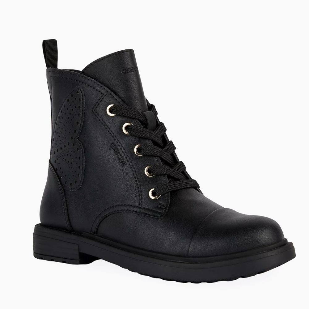 Geox Eclair Girls Combat Boots Black Size 12.5